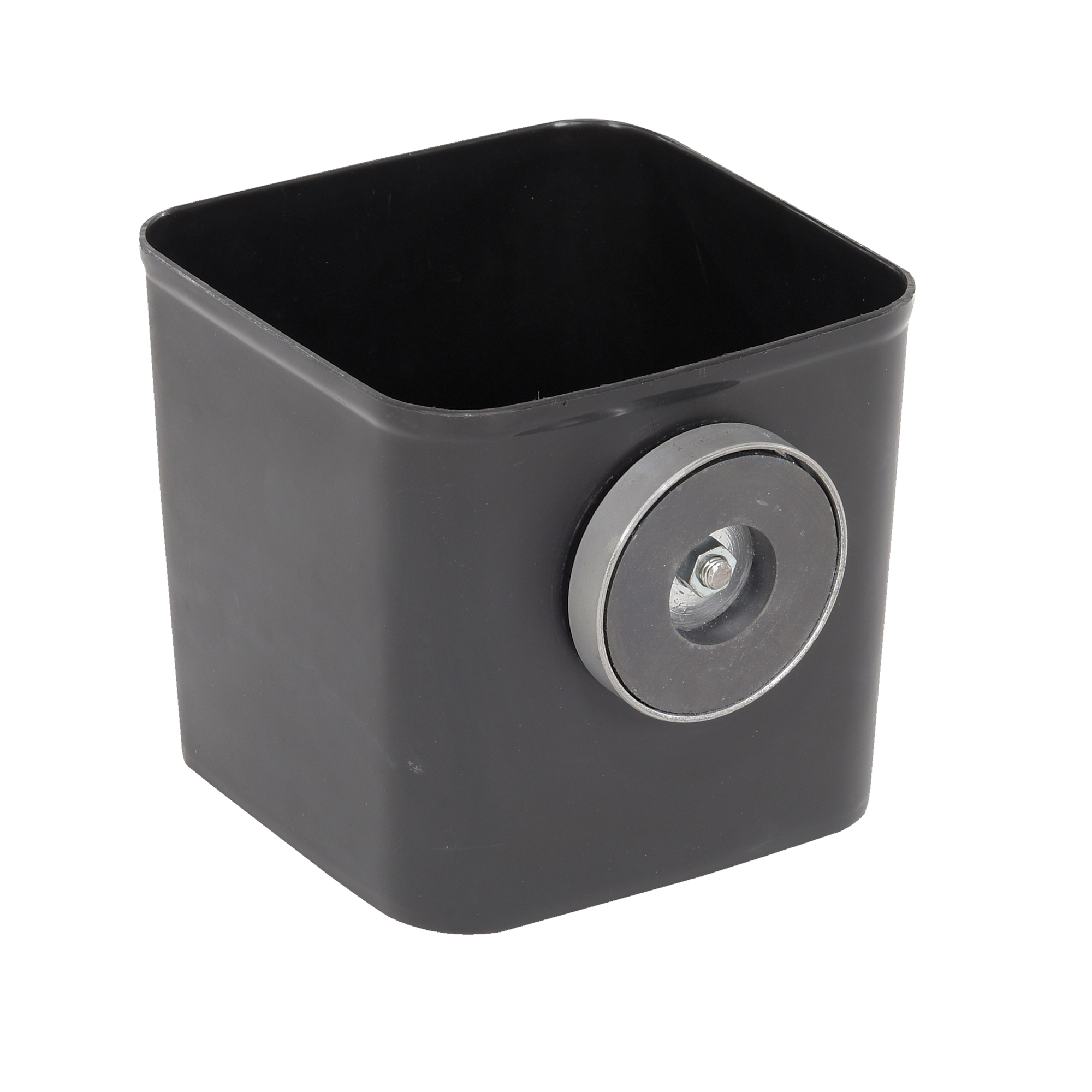 Vestil Plastic Fork Truck Magnetic Storage Bin 6-3/4 In. x 6-1/8 In. x 5-3/4 In. Black